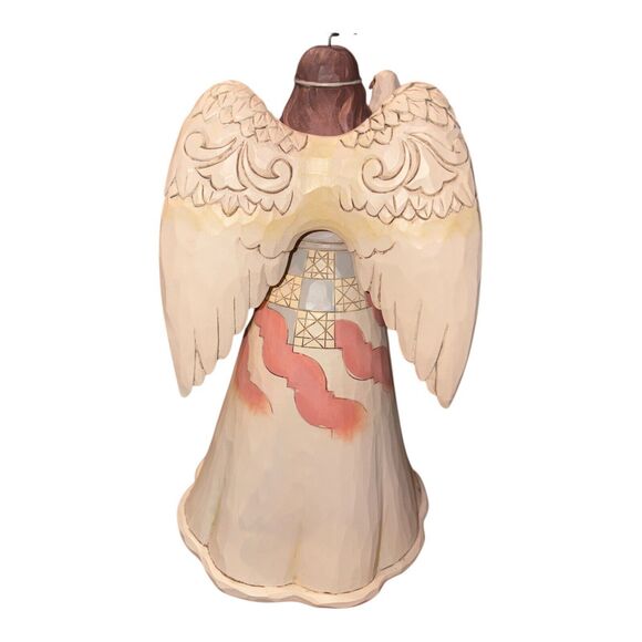 JIM SHORE Strong Heart Peaceful Spirit Patriotic ANGEL Figurine w/ Eagle 6005256 - Picture 3 of 5